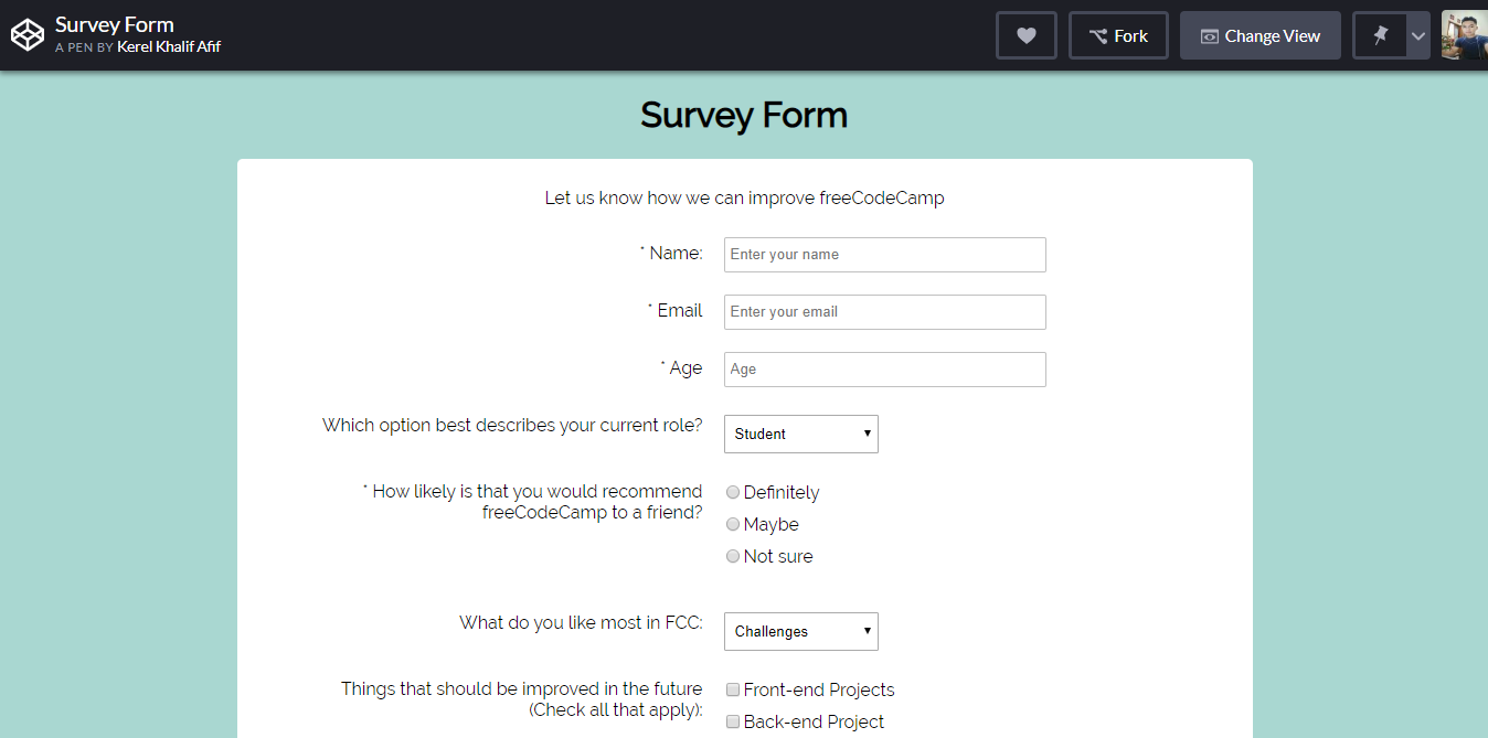 Survey Form